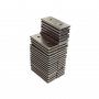 Magnet neodim 50x20x3 mm, 2 x gaura de 4 mm cu sanfren