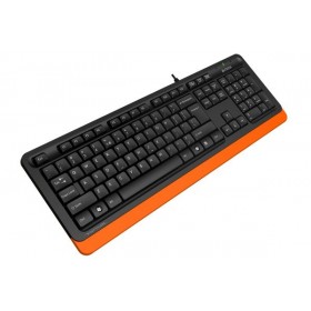 Tastatura A4Tech Fstyler USB Negru/Orange, FK10 Orange