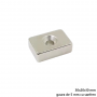Magnet neodim 30x20x10 mm, gaura de 5 mm cu sanfren