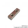 Magnet neodim 50x15x10 mm, 2 x gaura 4.2 de mm cu sanfren