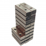 Magnet neodim 50x15x10 mm, 2 x gaura 4.2 de mm cu sanfren