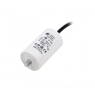Condensator pornire motor, cu fire 18uF 450V