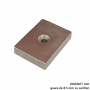 Magnet neodim 80x60x17 mm, gaura de 8.5 mm cu sanfren