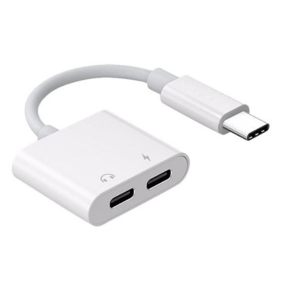 Cablu adaptor Type-C (2 in 1) 14 CM , incarcare+audio, JBC038