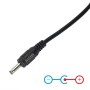 Cable USB A / DC 3.5 x 1.35mm ,0.8M AK-DC-03