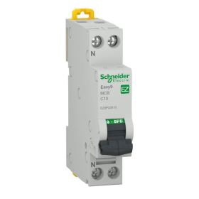 Siguranta modulara automata  Schneider Electric Easy 9 EZ9 P32610, 4.5 kA, 1P+N, 10 A, curba C