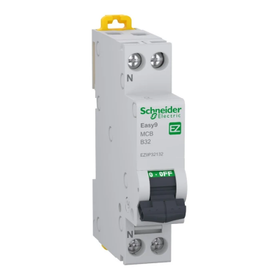Siguranta modulara automata  Schneider Electric Easy 9 EZ9 P32132, 4.5 kA, 1P+N, 32 A, curba B