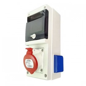 Tablou organizare santier trifazic/monofazic 4 module IP44, 230/415VAC, 16A/32A, Scame, 632.RO0001