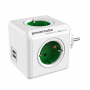 Priza Power Cube Original 4 X Prize 2 X USB,Verde P-CUBE