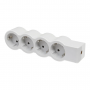 Cap prelungitor ,4 prize, 3680W , contact de protectie, protectie copii,alb-gri 694575
