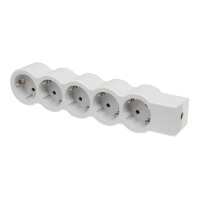 Cap prelungitor ,5 prize, 3680W , contact de protectie, protectie copii,alb-gri 694577