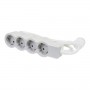 Prelungitor cu protectie LEGRAND 694552, 4 prize, 1.5m, alb-gri deschis