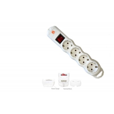 Cap prelungitor 4p cu  intrerupator, Vipex 43034