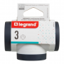 Adaptor 3 prize Legrand , 16 A, contact de protectie, protectie copii, iesiri laterale 694520