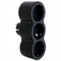 Adaptor 3 prize Legrand , 16 A, negru, contact de protectie, protectie copii, frontal 694519