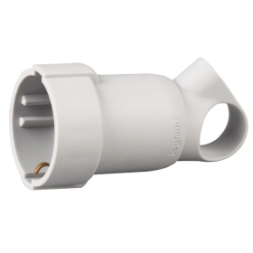 Priza mobila cu inel extragere Legrand , IP44, alb, cu contact protectie, 16 A, 050331