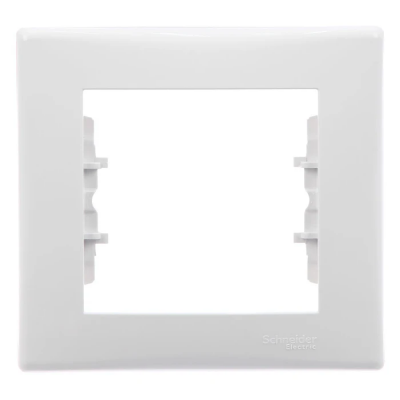 Rama Schneider Electric Sedna SDN5800121, 1 post, alb, pentru priza / intrerupator