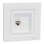 Priza internet Asfora EPH4300121, RJ45 cat 5E, incastrata, rama inclusa, alba