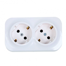 Priza dubla 2P+T Forix, Legrand , alb, montaj aplicat PT, 782413