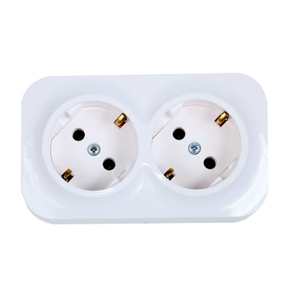 Priza dubla 2P+T Forix, Legrand , alb, montaj aplicat PT, 782413