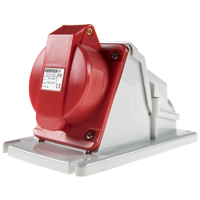 Priza industriala aplicata Gewiss GW62493, 3P+N+E 32 A, 380-415V, 6H, IP44