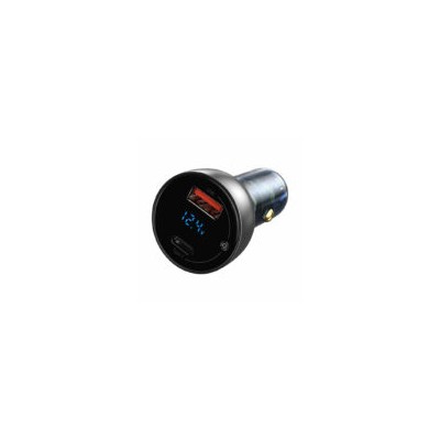 Incarcator auto Baseus cu afisaj,12V-24V 65W,mufa usb si usb type c,  CCKX-C0A