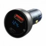 Incarcator auto Baseus cu afisaj,12V-24V 65W,mufa usb si usb type c,  CCKX-C0A