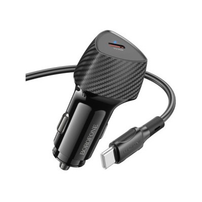 Incarcator auto Borofone BZ31B, 1x USB-C, 30 W, Negru