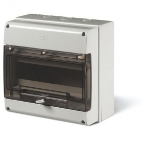 Tablou sigurante  PT 12M, Scame 672.2012, IP66, montare aparenta M250 12 module. 256x250x140mm GRI