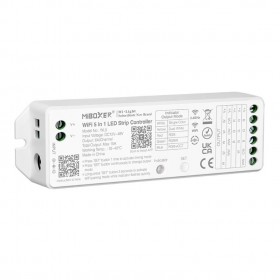 Controller LED MiBoxer WL5, 5-in-1, 12-24V, 6A/canal (max 15A), WiFi+2.4GHz, Tuya, alb Controller LED MiBoxer WL5, 5-in-1, 12-24V, 6A/canal (max 15A)