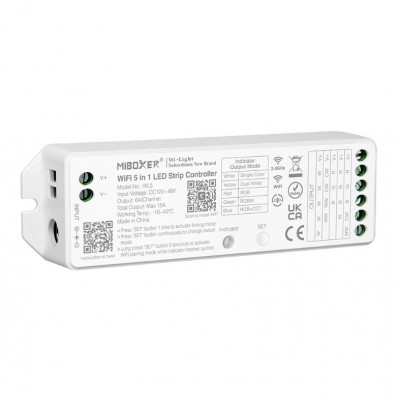 Controller LED MiBoxer WL5, 5-in-1, 12-24V, 6A/canal (max 15A)