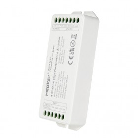 Amplificator LED MiBoxer PA4, 4 canale, DC12-24V, 6A/canal (max 15A), 10Mbps, IP20 Amplificator LED MiBoxer PA4, 4 canale, DC12-24V, 6A/canal (max