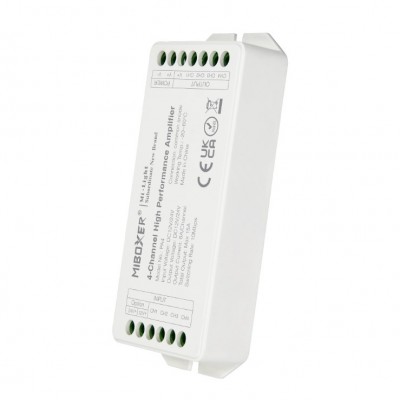 Amplificator LED MiBoxer PA4, 4 canale, DC12-24V, 6A/canal (max