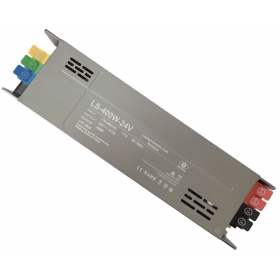 Sursa de alimentare pentru sisteme LED LS-400W24V, 400W, 24V DC, 16.7A, carcasa aluminiu, control inteligent, slow start, IP20 Sursa de alimentare pentru sisteme LED LS-400W24V, 400W, 24V