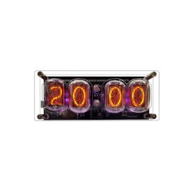 Ceas electronic vintage Nixie cu tuburi IN-12, RGB, telecomanda IR, afisaj ora/data, cronometru, alarma, USB-C Ceas electronic vintage Nixie cu tuburi IN-12, RGB, telecomanda