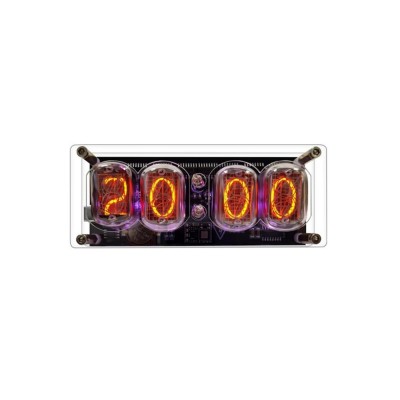 Ceas electronic vintage Nixie cu tuburi IN-12, RGB, telecomanda