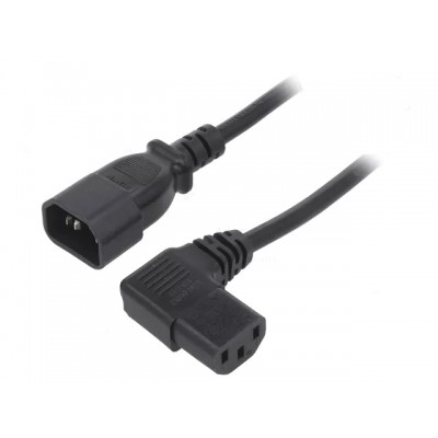 Cablu alimentare UPS/PC , IEC C13(unghi drept-mama)-C14(tata), WN114-3/10/1BK