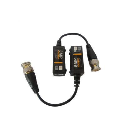 Set Video Balun 8MP, AHD/TVI/CVI/CVBS, conector BNC, terminal