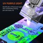 Lanterna LED KXK-1086, cap rotativ 90°, suport cap, lumina UV