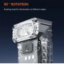 Lanterna LED KXK-1086, cap rotativ 90°, suport cap, lumina UV