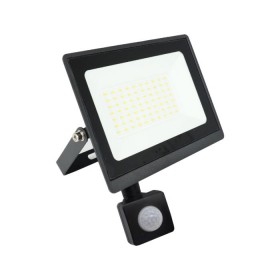 Proiector LED WELL Tymon 50W cu senzor PIR , lumina rece, IP44, LEDFC-TYMON50BKPIR-WL