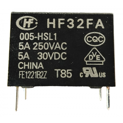 Releu electromagnetic HF32FA/005-HSL1, 5V DC, 5A, SPST-NO