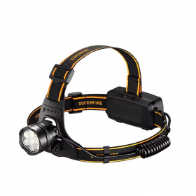 Lanterna LED de cap cu senzor de miscare, Superfire HL107, 1500lm, 5 moduri, 2x18650, USB-C, IP42, camping, pescuit si reparatii Lanterna LED de cap cu senzor de miscare, Superfire HL107