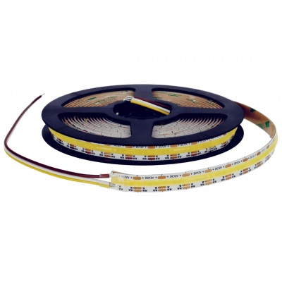 Banda LED COB CCT, 12V DC, 608LEDs/m, 10m, IP20