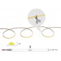 Banda LED COB alb cald, 12V DC, 400 LEDs/m, 5m, latime 3mm, IP20