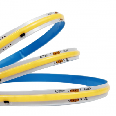 Banda LED COB alb cald, 288 LED/m, 220V AC, 10m, IP20