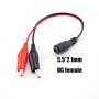 Adaptor cablu DC mama 5.5 × 2.1 mm la clesti crocodil