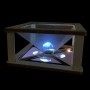 Kit proiector holograma 3D tip piramida, compatibil telefon si