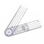 Goniometru rotativ 360°, rigla 0-360 mm, PVC, masurare unghiuri