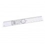 Goniometru rotativ 360°, rigla 0-360 mm, PVC, masurare unghiuri